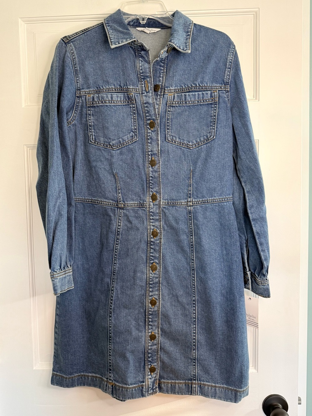 Ophelia Roe Long Sleeve Denim Dress